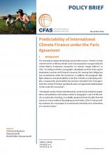 CFAS Policy Brief: Predictability of International Climate Finance under the Paris Agreement