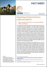 Cover FACT SHEET Reporting of Climate Finance under the UNFCCC