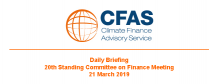 Daily Briefing 20th Standing Committee on Finance Meeting 21 March 2019